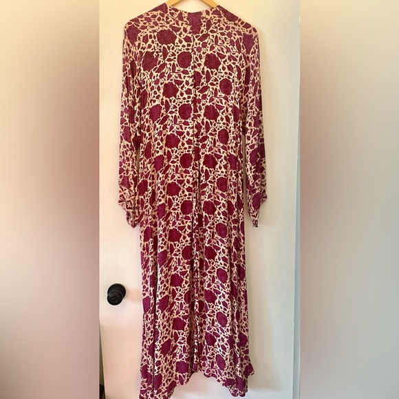 Natalie Martin batik Silk Fiore Maxi Dress L - Picture 4 of 7
